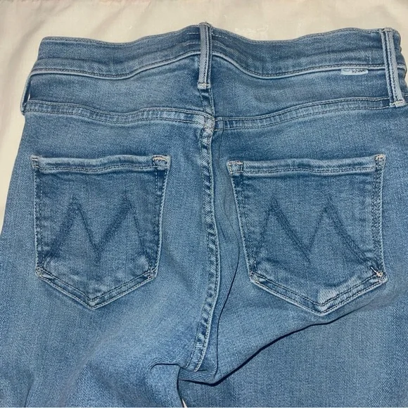 MOTHER MID RISE DAZZLER ANKLE FRAY RIDING THE CLIFFSIDE JEANS SIZE 25 - Picture 4 of 6
